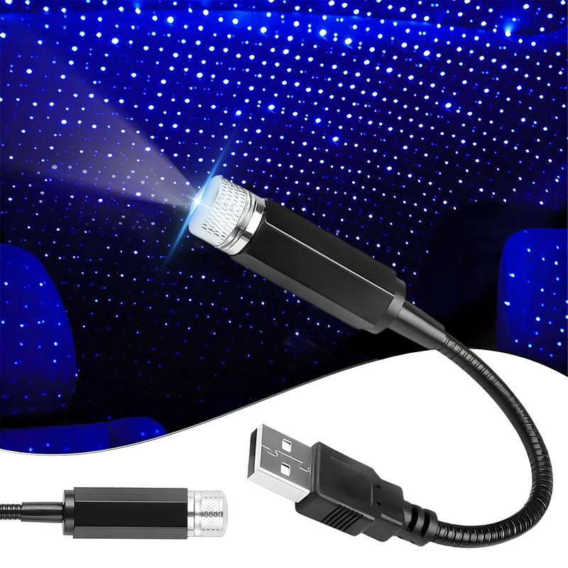 USB Star Projector Night Light, Portable Adjustable Romantic Interior Roof Lights Star Lamp Projector Decorations for Car, Ceiling, Bedroom