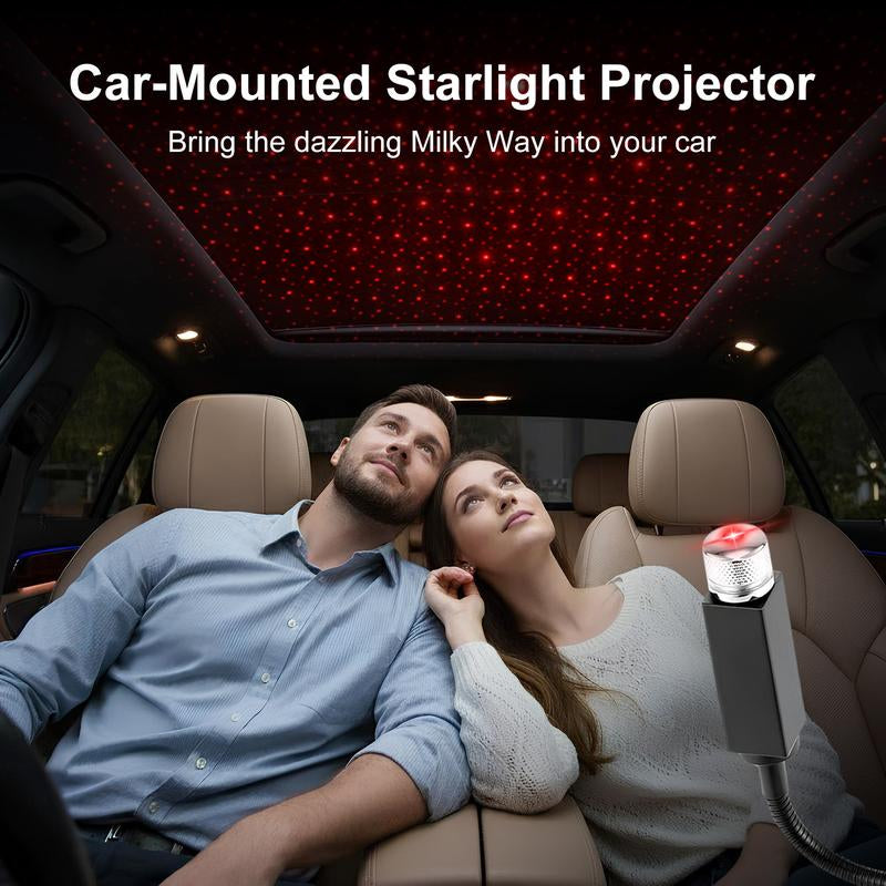 USB Star Projector Night Light, Portable Adjustable Romantic Interior Roof Lights Star Lamp Projector Decorations for Car, Ceiling, Bedroom