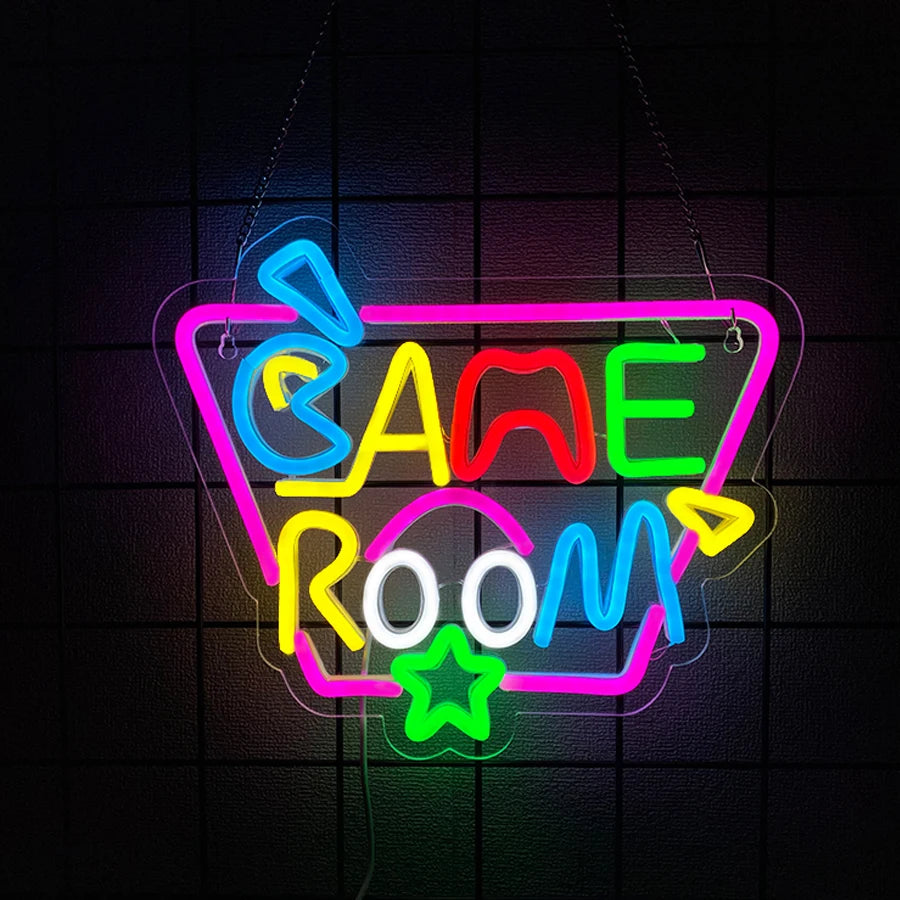 Game Series Neon Sign For Wall Decor,Light Up Sign For Internet Cafe,Game Room Decor,Man Cave,Bedroom,Gift For Teens,USB Powered