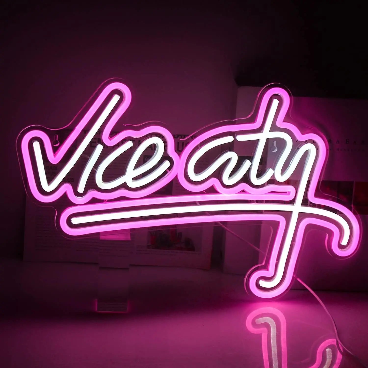 Vice City Neon Sign Led Light Up Sign For Room Decoration Wall Hanging Light For Bar Club Party Man Cave Game Room Growing Light