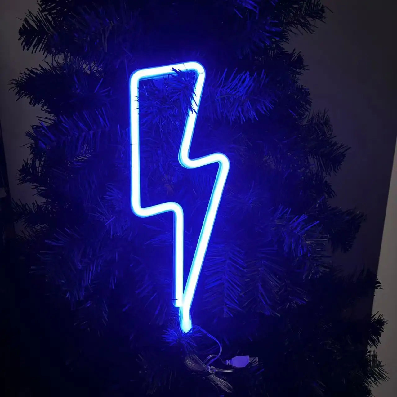 1 Piece, Lightning-Shaped Neon Light, USB or Battery Powered, Suitable for Game Rooms, Bedroom Decoration, Dining Bar Atmosphere Setup, Ideal for Gift Giving (Battery Not Included)