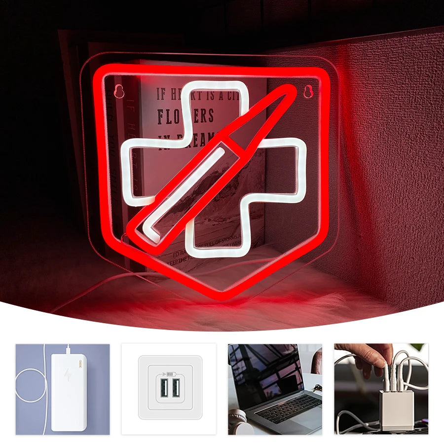 Neon Sign Of Game, Used For Wall Decor, Usb Power Supply With Switch Accessories, Used For Game Room, Bar, Apartment Decor.