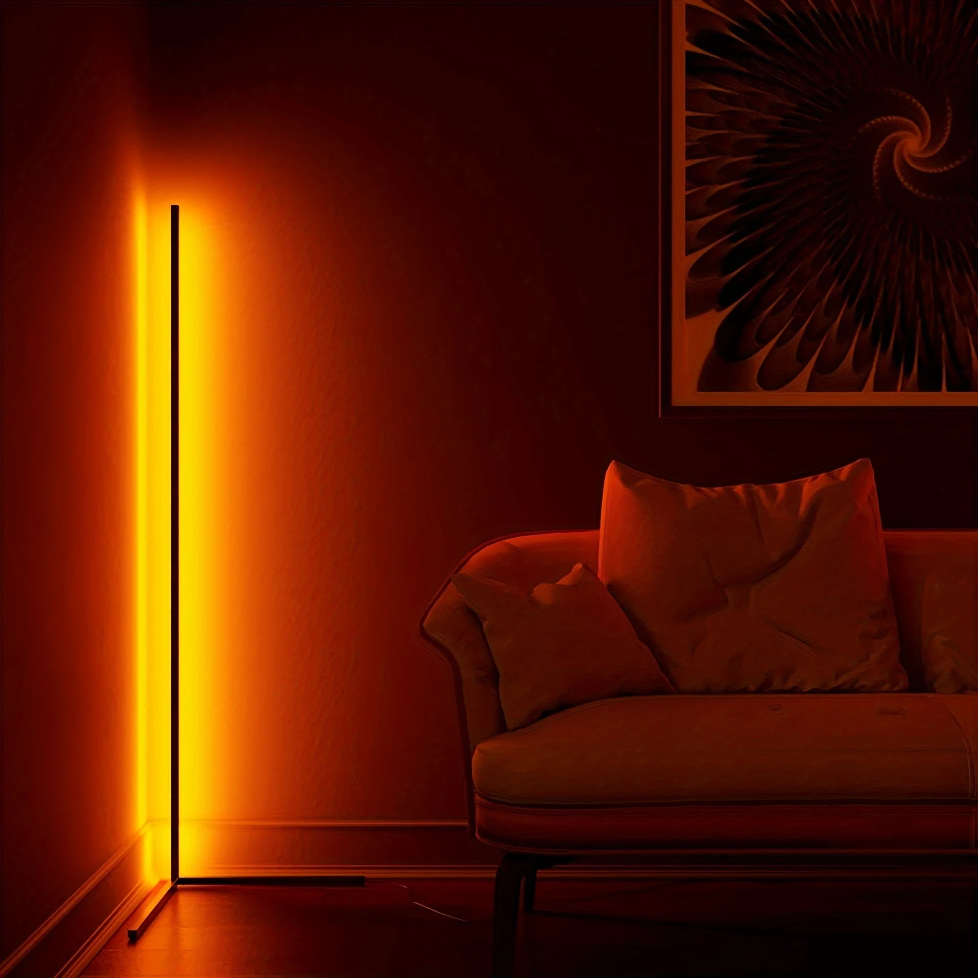 Corner Floor Lamp, 60-Inch Rgb Led Corner Lamp, Led Floor Lamp For Living Room Bedroom Game Room