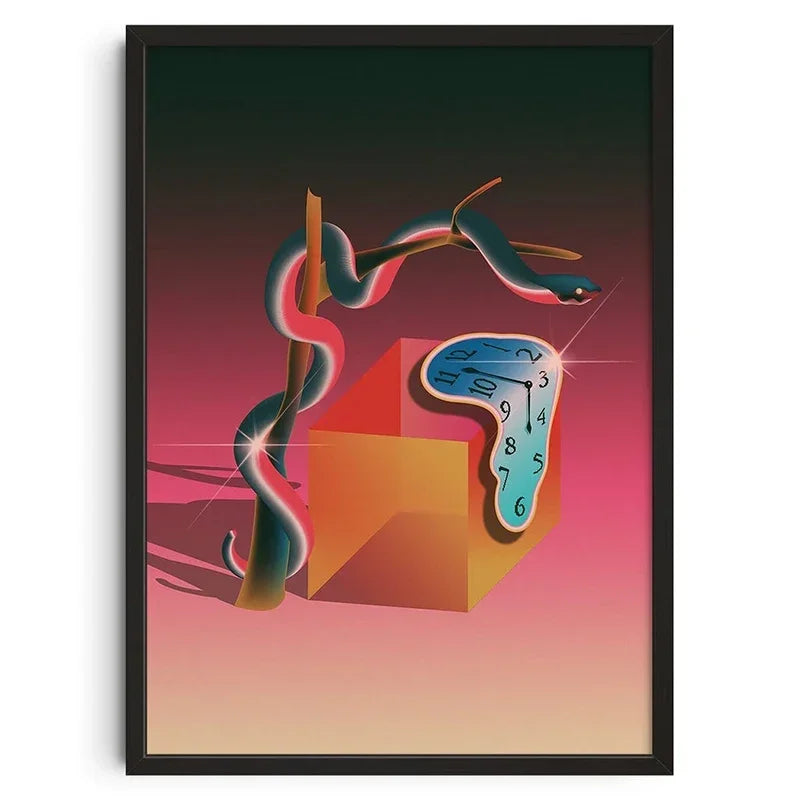 Retro Abstract Nourishing Soul Classic Wall Art,  Canvas Print Poster, Suitable for Home, Living Room, Room Decoration Painting