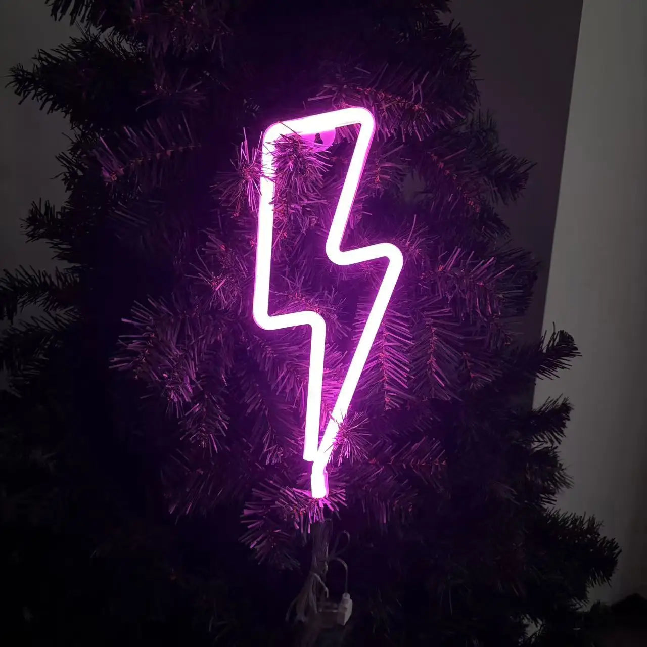 1 Piece, Lightning-Shaped Neon Light, USB or Battery Powered, Suitable for Game Rooms, Bedroom Decoration, Dining Bar Atmosphere Setup, Ideal for Gift Giving (Battery Not Included)