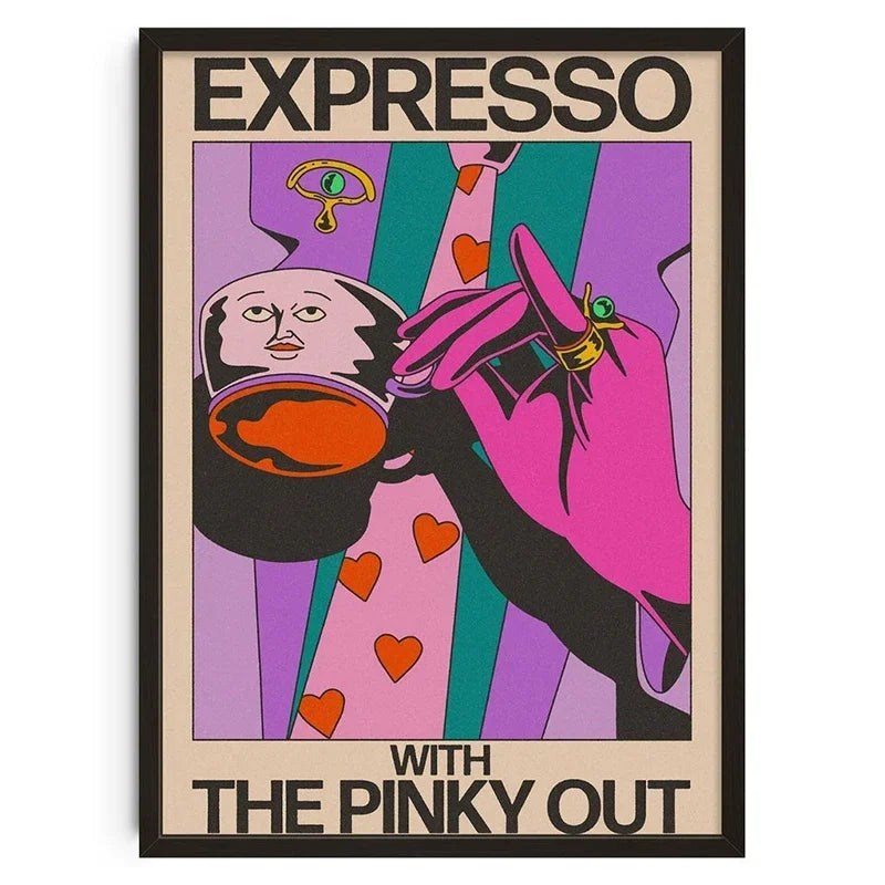 Retro Abstract Nourishing Soul Classic Wall Art,  Canvas Print Poster, Suitable for Home, Living Room, Room Decoration Painting