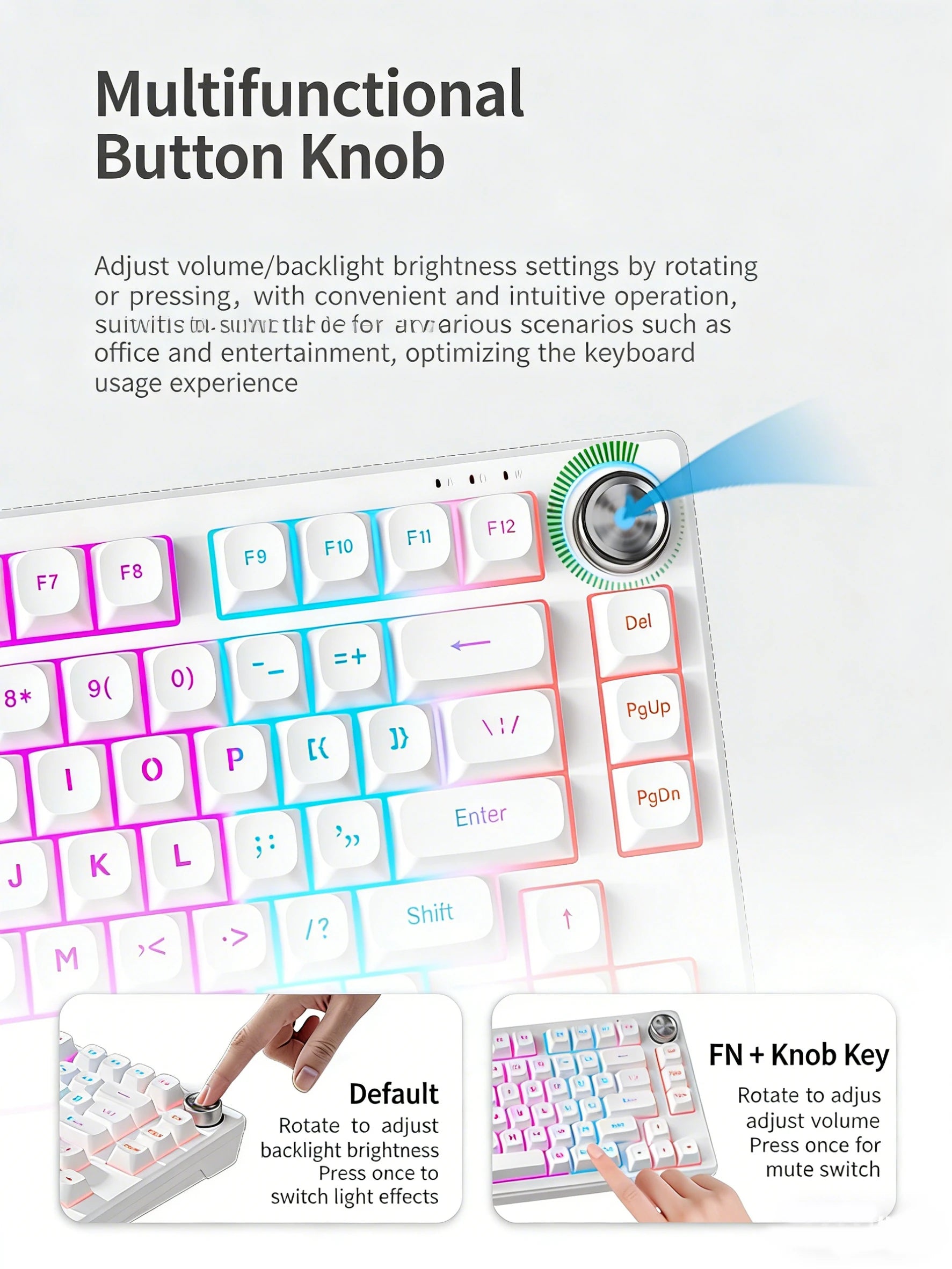 Mechanical Keyboard Hot Swapsoft Gasket Structure Optional Backlit Luminous Keycap Esports Game Keyboard Office Birthday Gift