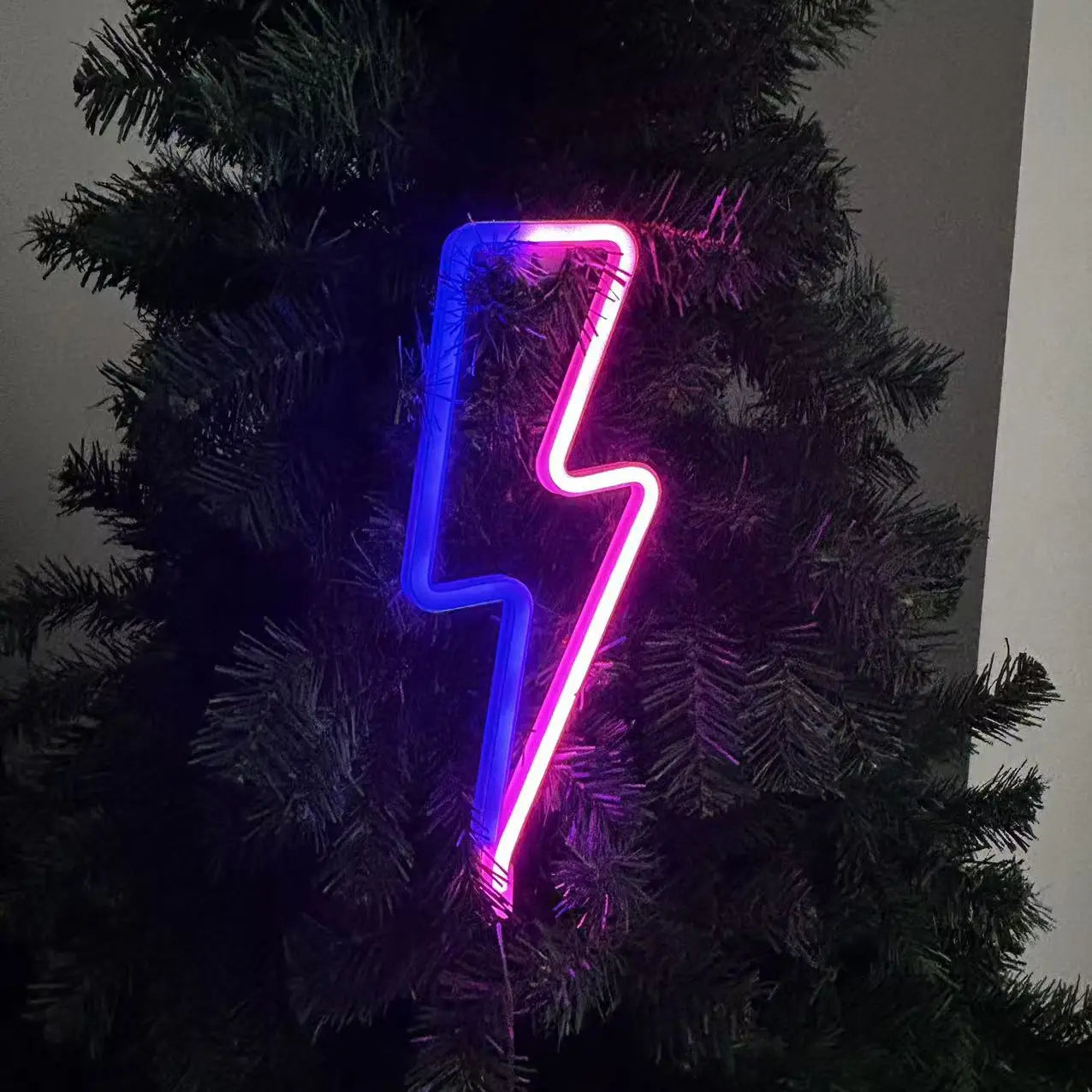 1 Piece, Lightning-Shaped Neon Light, USB or Battery Powered, Suitable for Game Rooms, Bedroom Decoration, Dining Bar Atmosphere Setup, Ideal for Gift Giving (Battery Not Included)
