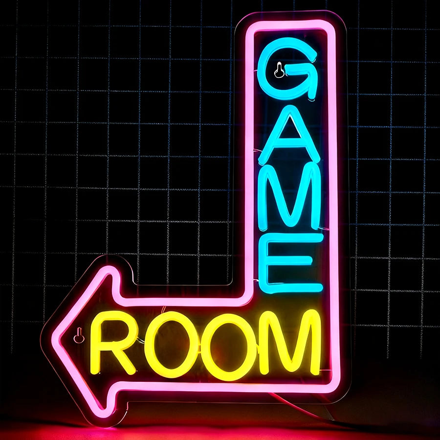Game Series Neon Sign For Wall Decor,Light Up Sign For Internet Cafe,Game Room Decor,Man Cave,Bedroom,Gift For Teens,USB Powered