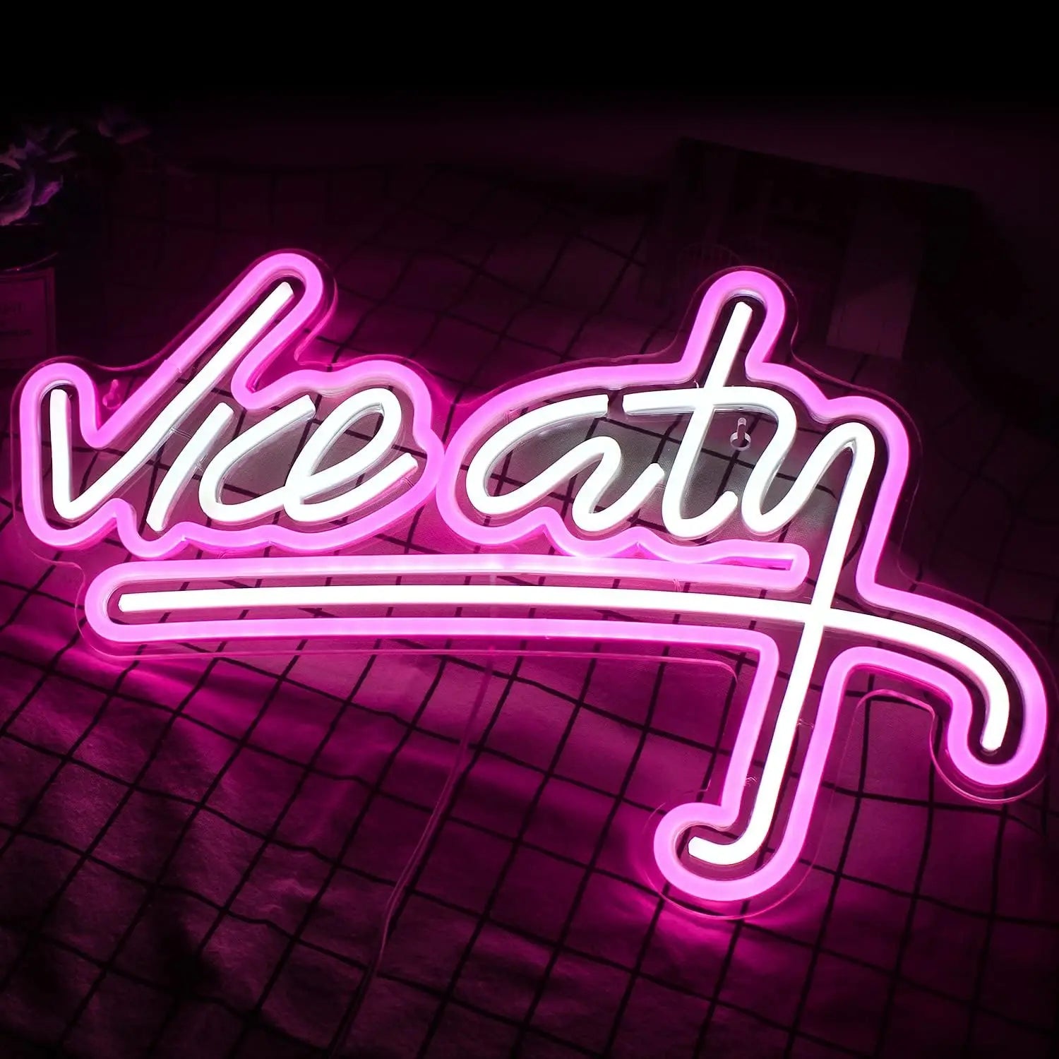 Vice City Neon Sign Led Light Up Sign For Room Decoration Wall Hanging Light For Bar Club Party Man Cave Game Room Growing Light