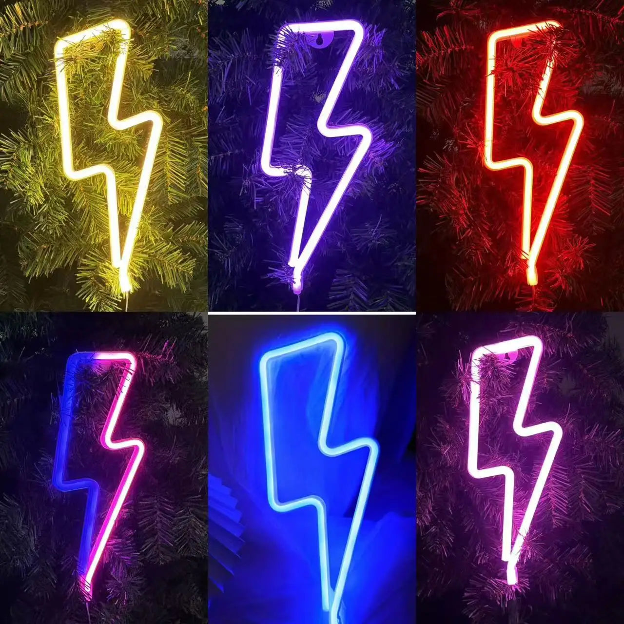 1 Piece, Lightning-Shaped Neon Light, USB or Battery Powered, Suitable for Game Rooms, Bedroom Decoration, Dining Bar Atmosphere Setup, Ideal for Gift Giving (Battery Not Included)