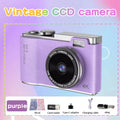 4K CCD Digital Camera for Student 48MP Compact Digital Photography Camera 180°Flip Screen Selfile Camera for Kid Adult Beginners