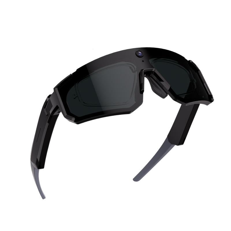 Smart Sports Glasses with 8MP Camera, 2K Photo/1200P Video Recording Wearable Glasses, IP54 Waterproof Multifunctional Wireless Audio Bluetooth Glasses with Headphone, Outdoor Sports Polarized Sunglasses with AI Voice Assistant, UV Protection Eyeglass