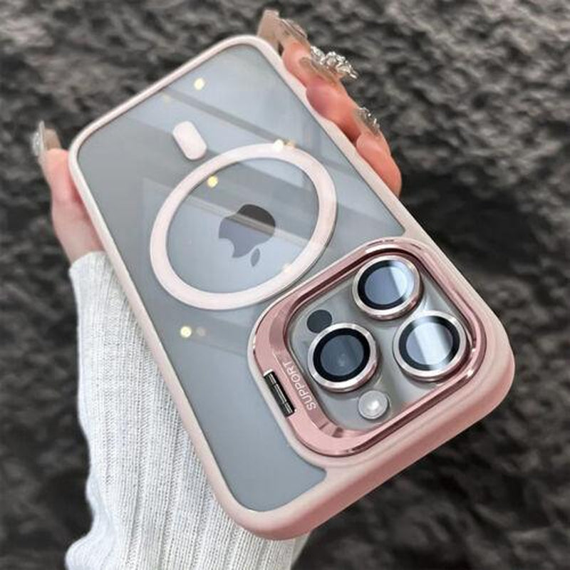 Magnetic Protective Case for Iphone 17 Pro Max 16 15 14 13 12 11 + Camera Lens Protector and Built-In Metal Camera Ring Holder, Compatible with Magsafe Anti-Fall Phone Cases /Holiday Best Gift/Phone Cover Gift/Precise Cutout/Air Pro Max# Rhode Magsafe Lip