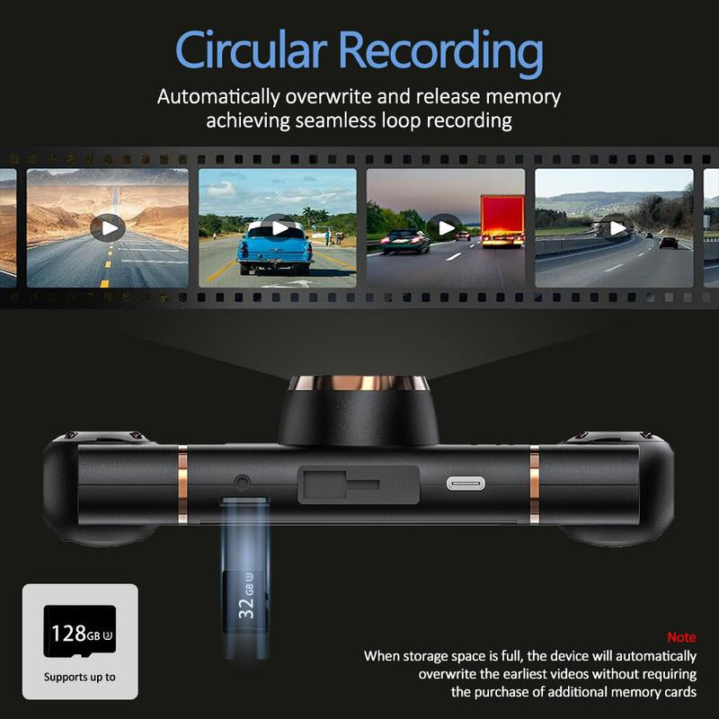 4 Channel Dash Cam Wifi 1080P Full HD, Super Night Vision 8 IR Lights, G-Sensor, Loop Recording, 24/7 Parking Monitor, Multi Rear Camera, Free 32GB TF Card, Wifi Dashcam